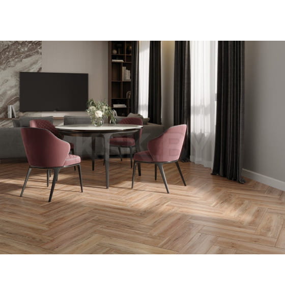 Керамогранит Oakwood коричневый рельеф 18,5x59,8x7,5  2 сорт (17488) 