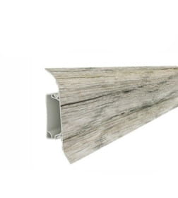 Плинтус напольный крашеный из ПВХ SanFlex 588 Дуб грейсланд 2,5 м