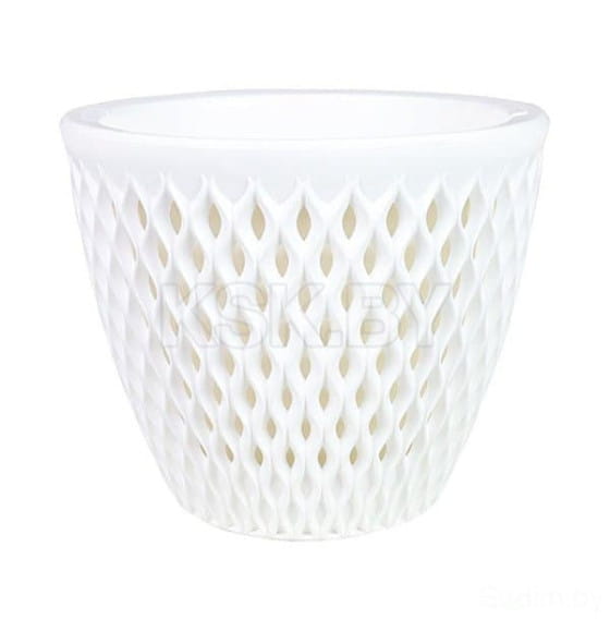 Кашпо "Версаль" (1,6л.) Цв. Белый/Белый (КШ-9011) 