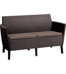 Диван двухместный Keter Salemo 2, коричневый