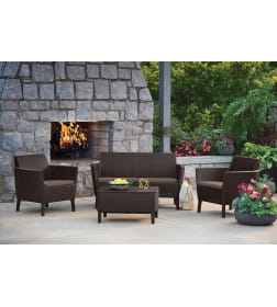 Диван двухместный Keter Salemo 2, коричневый