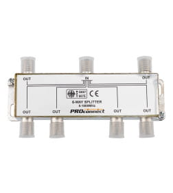 Делитель ТВ на 6 выходов под F разъём 5-1000 МГц PROCONNECT 05-6024