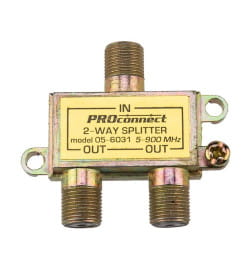 Делитель ТВ на 2 выхода под F разъём 5-900 МГц PROCONNECT 05-6031