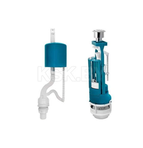 Арматура двойная с нижней подводкой (хром кнопка) ИнкоЭр И - СБ2- НпрНРФ-АА-М (И - СБ2- НпрНРФ-АА-М) 