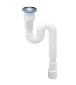 Сифон 1 1/2"х40/50 гофрированный (удлинённый) выпуск 64 мм AV Engineering AVE129782