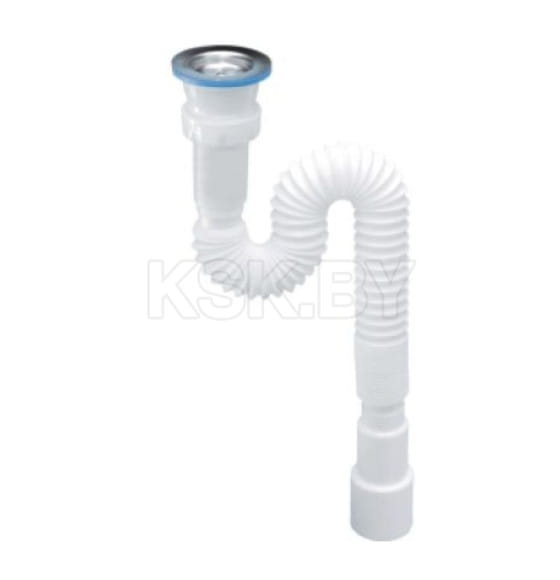 Сифон 1 1/2"х40/50 гофрированный (удлинённый) выпуск 64 мм AV Engineering AVE129782 (AVE129782) 