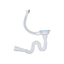 Сифон 3 1/2" гофрированный, с круглым переливом, латунный винт 45 мм, выход 40/50 AV Engineering AVE129778 (AVE129778) 