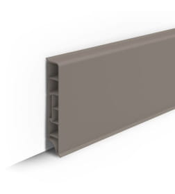 Плинтус напольный прямоугольный 80мм 2,2м "Идеал Дюра", 036 Платиново-серый