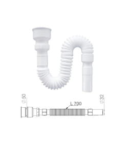 Сифон для писсуара гофрированный AV Engineering AVE129789