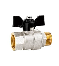 Кран шаровый 1 1/4" нар.-вн. бабочка PN 25 LD LD.47.121.1.32.M02