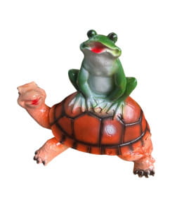 Фигура садовая лягушка на черепахе 27х32 см.,арт.сф-2009