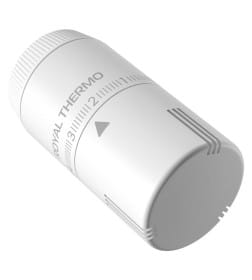 Термоголовка жидкостная Royal Thermo Design PRO М30х1,5 (белый) RATHDN13015WH