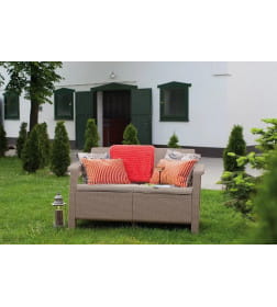 Скамья двухместная Corfu Love Seat, капучино