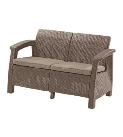 Скамья двухместная Corfu Love Seat, капучино