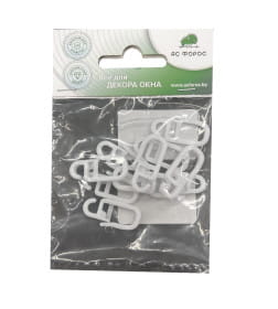 Крючок пластиковый для металлических карнизов белый Ас Форос белый (10 шт)