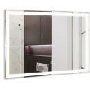 Зеркало с подсветкой Silver Mirrors.Ливия Led 800х600х30мм  (подогрев, часы,сенсорный выключатель) (ФР -00001383) 