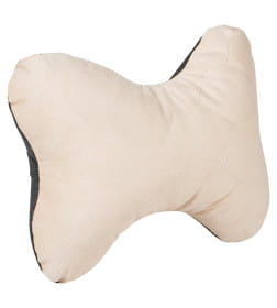 Подушка-косточка на подголовник "Алькантра", ткань бежевая AIRLINE