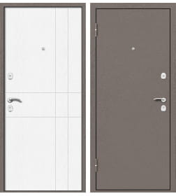 Дверь входная "Марс 6" Ясень белый (левая)  860х2050 мм