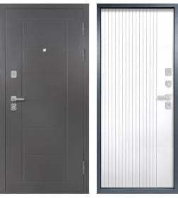 Дверь входная "Атлант" Графит/бьянко (правая)  880х2050 мм,уценка