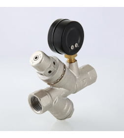 Подпиточный клапан с фильтром и манометром 1/2" VALTEC