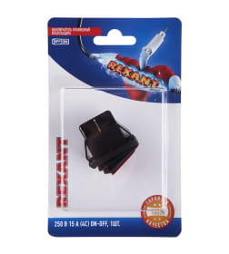 Выключатель клавишный 250V 15А (4с) ON-OFF красный с подсветкой, влагозащита (RWB-507) REXANT 06-0307-C