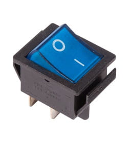 Выключатель клавишный 250V 16А (4с) ON-OFF синий с подсветкой (RWB-502, SC-767, IRS-201-1) REXANT 36-2331
