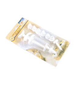 Шприц кондитерский пластмассовый 18 см/100 мл с насадками (8 шт.) 10488465