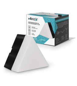 Светильник-коннектор треугольный ДБО-ТР-LINE 10Вт 230В 6500К черный NEOX 4690612039695