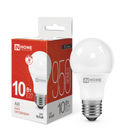 Лампа светодиодная LED-A60-VC 10Вт 230В Е27 4000К 950Лм IN HOME 4690612020211