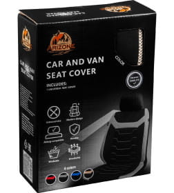Чехол на сиденье автомобиля универсальный (полиэстер, черно-бежевый) ARIZONE 40-155007