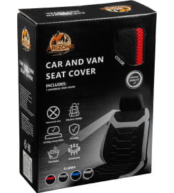 Чехол на сиденье автомобиля универсальный (полиэстер, черно-красный) ARIZONE 40-155004