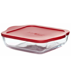 Лоток квадратный 2 л с крышкой PASABAHCE 59034К