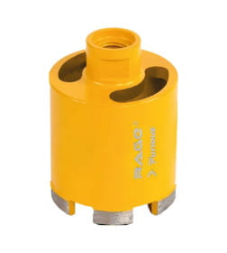 Коронка алмазная с микроударом для подрозетников 72 мм с верхним пылеотводом RAGE Furious 559473