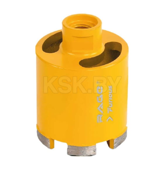 Коронка алмазная с микроударом для подрозетников 72 мм с верхним пылеотводом RAGE Furious 559473 (559473) 