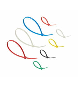 Набор хомутов-стяжек нейлоновых цветных НХ-2 (тубус 300 шт.) REXANT 07-7202