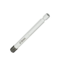 Коронка алмазная по керамограниту 8 мм вакумная пайка Diamond Industrial DIDKVP08S10