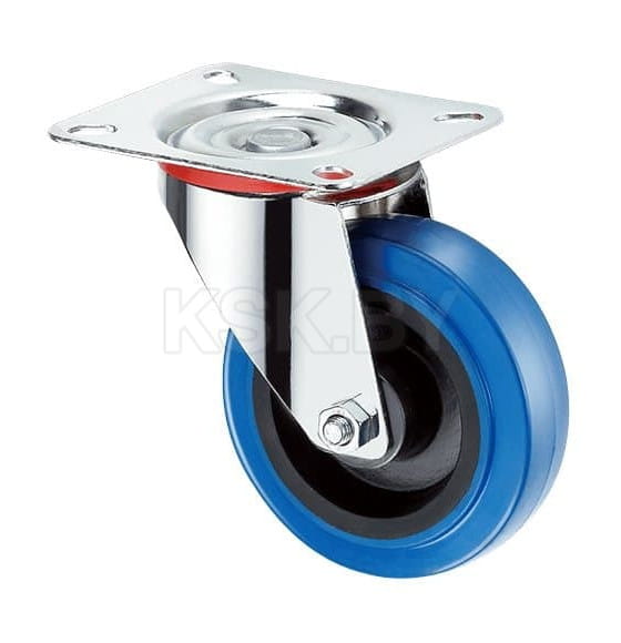 Промышленное поворотное колесо Longway, эластичная синяя резина SRCL 55 (SRCL 55) 