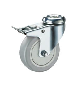 Поворотная колесная опора с тормозом RONEL TPRb 55