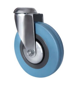 Поворотная колесная опора серая резина под болт (12/25) Longway SChg 55m