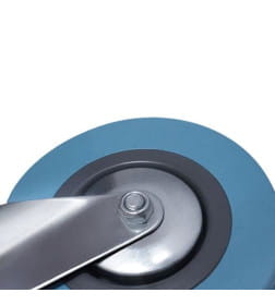 Поворотная колесная опора серая резина под болт (12/25) Longway SChg 55m