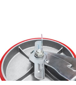 Поворотная колесная опора б/г с тормозом, полиуретан D200 SCpb 80