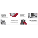 Неповоротная колесная опора Longway б/г полиуретан FCp 54 (FCP 54) 