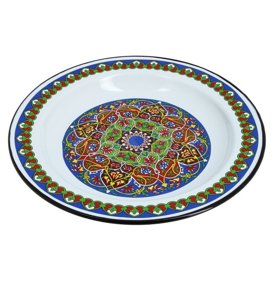 Блюдо "Арабская" белоснежный 2,0 л СТАЛЬЭМАЛЬ 1с6с/К (41903) 