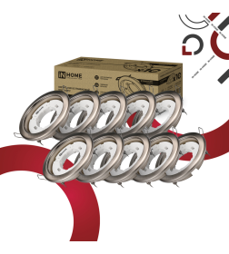 Светильник встраиваемый GX53R-standard RSC-10PACK под GX53 сатин-хром (упак. 10 шт.) IN HOME 4690612044231