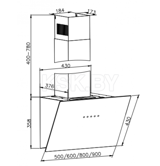 Вытяжка кухонная ZORG NERO 1260 60 S белая (NERO 1260 60 S WH) 