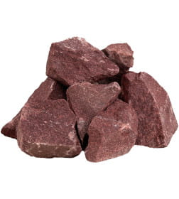 Камень для бани Малиновый кварцит колотый, крупный 20 кг Десятый регион