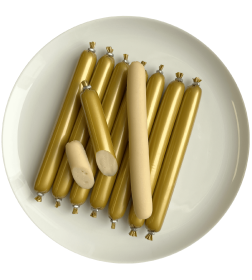 Лакомство "Деревенские лакомства" для кошек, колбаски "Докторские" из нежной курицы, 60г.; Страна пр-ва: Китай