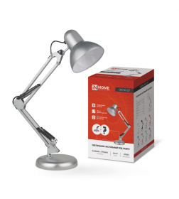 Светильник настольный под лампу СНО-15С на основании 60Вт E27 (серебро) IN HOME 4690612012926