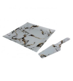 Тортница 30*30/26,5 см, S3100/2PDQ-CC038L стекло Lavenir