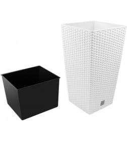 Горшок цветочный RATO SQUARE 265, белый